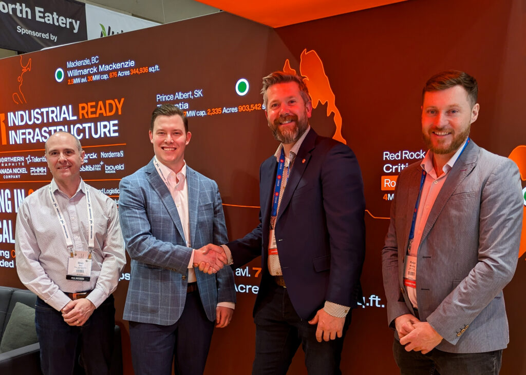 From left: Blair Niel, Director of Business Development, Plum Gas Solutions, Mark Hill, Vice President, Corporate Development, Plum Gas Solutions, Paul Veldman, CEO BMI, Peter Whitby, Director of Business Development.